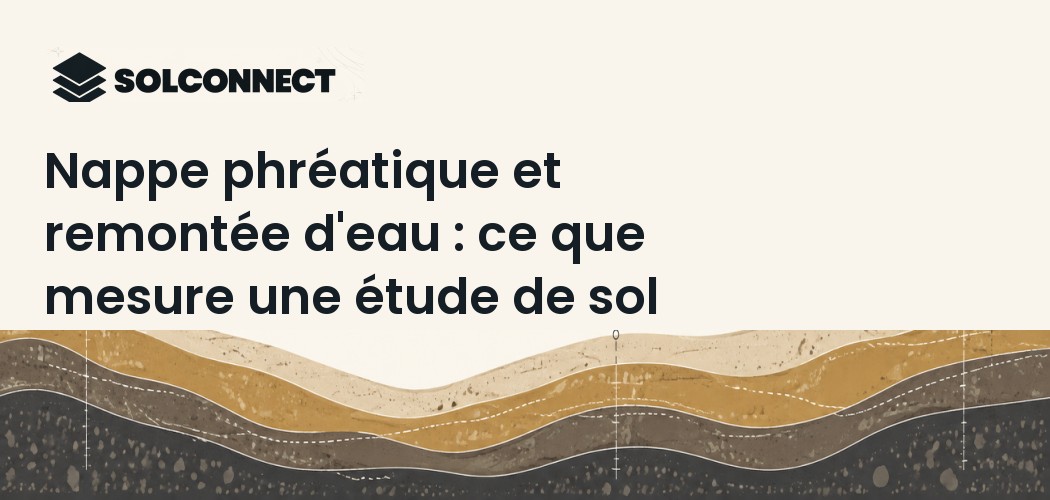 Nappe phréatique et remontée d'eau : ce que mesure une étude de sol