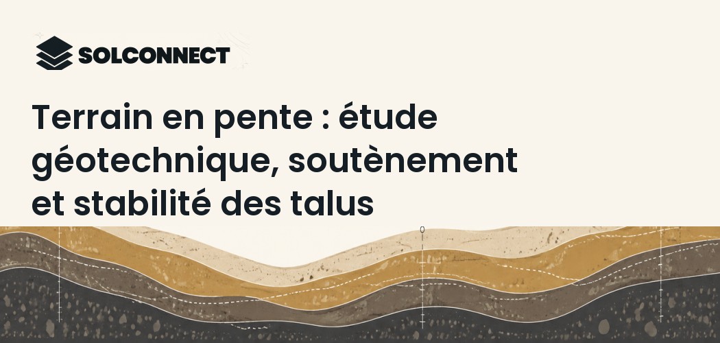 Terrain en pente : étude géotechnique, soutènement et stabilité des talus