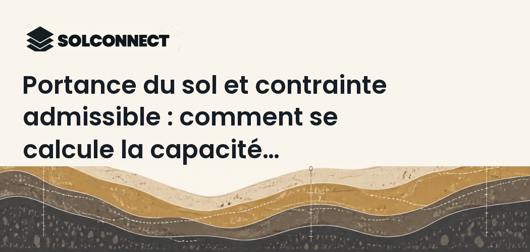 Portance du sol et contrainte admissible : comment se calcule la capacité portante