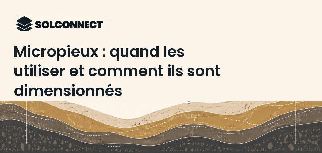 Micropieux : quand les utiliser et comment ils sont dimensionnés