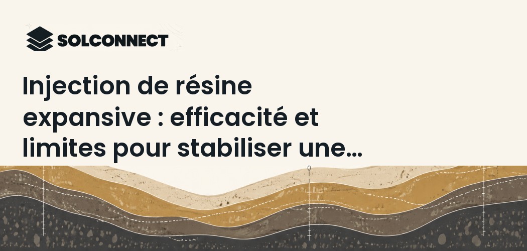 Injection de résine expansive : efficacité et limites pour stabiliser une maison
