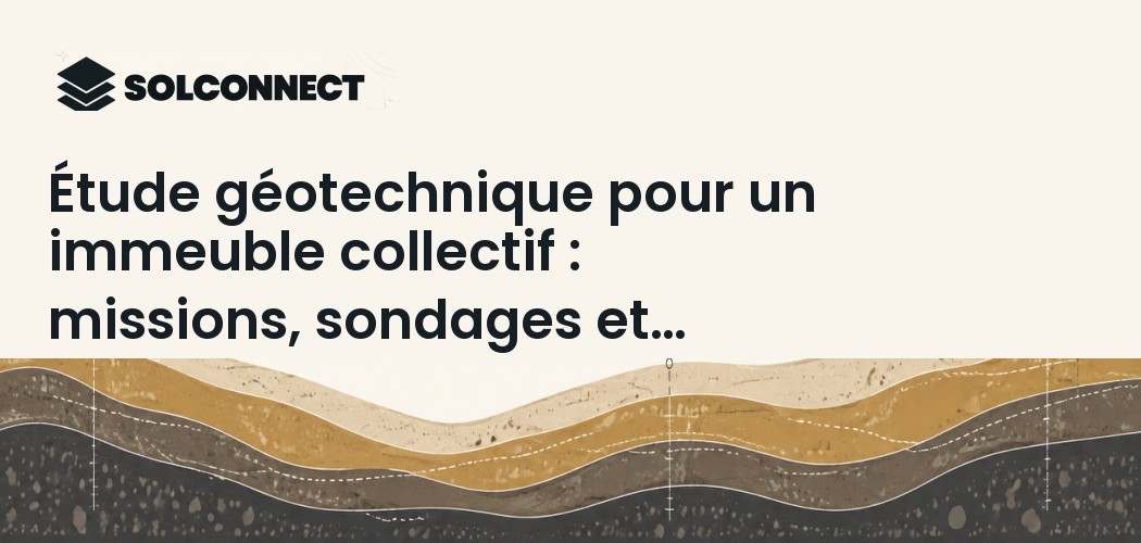 Étude géotechnique pour un immeuble collectif : missions, sondages et délais
