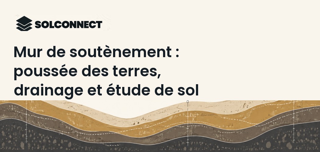 Mur de soutènement : poussée des terres, drainage et étude de sol