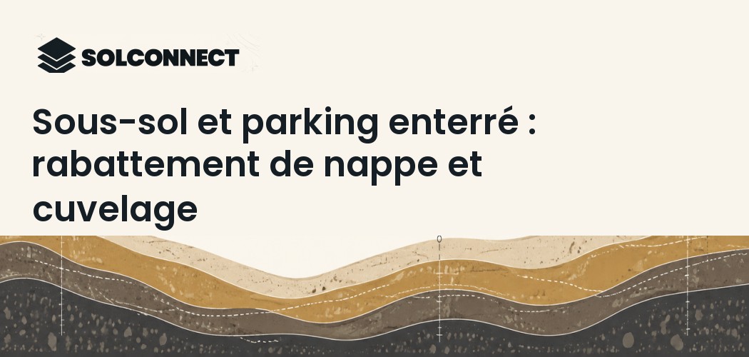 Sous-sol et parking enterré : rabattement de nappe et cuvelage