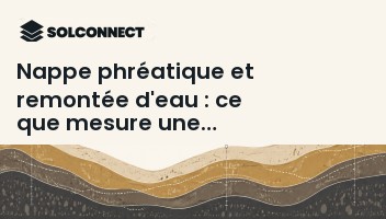 Nappe phréatique et remontée d'eau : ce que mesure une étude de sol
